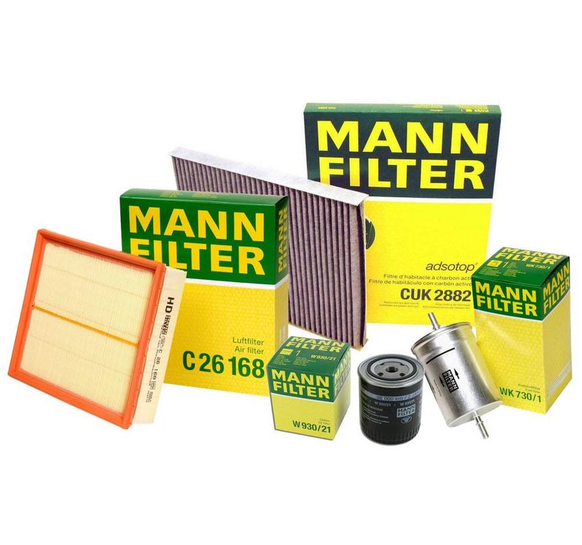 VW Air / Cabin Air / Fuel / Engine Oil Filter Kit 1J0201511A - MANN-FILTER 3725324KIT